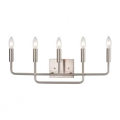 25 in. 5 Light Brushed Nickel Vanity Light by Titan Lighting