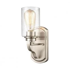 1-Light Brushed Nickel Wall Sconce by Titan Lighting