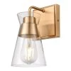 Brookville 5 in. 1-Light Burnished Brass Vanity Light by Titan Lighting