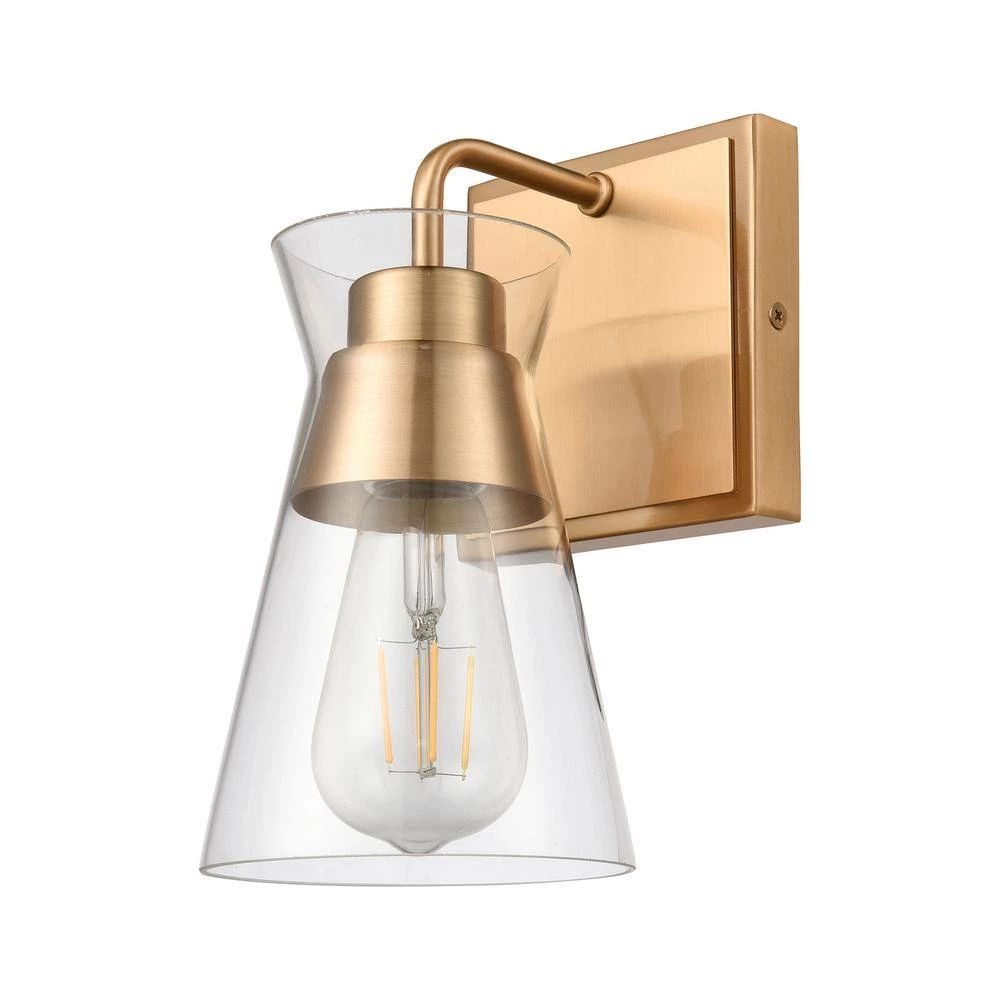 Brookville 5 in. 1-Light Burnished Brass Vanity Light by Titan Lighting 4 Brookville 5 in. 1-Light Burnished Brass Vanity Light by Titan Lighting - Image 2