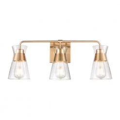 Brookville 22 in. 3-Light Burnished Brass Vanity Light by Titan Lighting