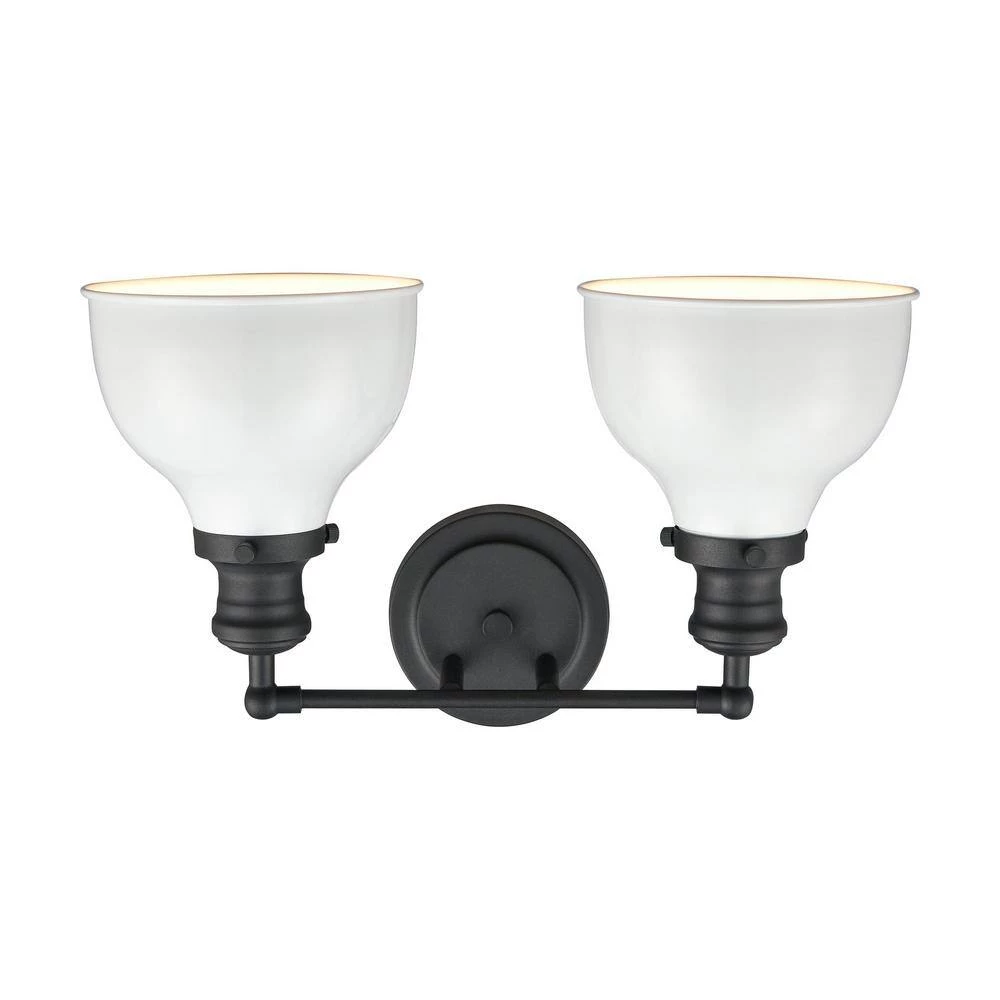 Haralson 17 in. 2-Light Charcoal Vanity Light by Titan Lighting 5 Haralson 17 in. 2-Light Charcoal Vanity Light by Titan Lighting - Image 3
