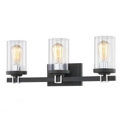Holdfast 22 in. 3-Light Charcoal Vanity Light by Titan Lighting