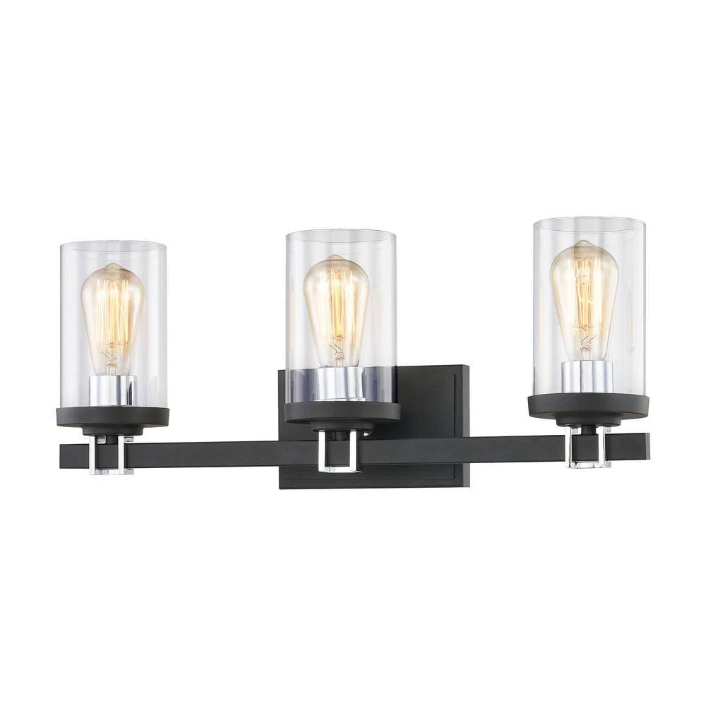 Holdfast 22 in. 3-Light Charcoal Vanity Light by Titan Lighting 4 Holdfast 22 in. 3-Light Charcoal Vanity Light by Titan Lighting - Image 2