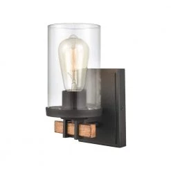 Holdfast 4.25 in. 1-Light Charcoal Vanity Light by Titan Lighting