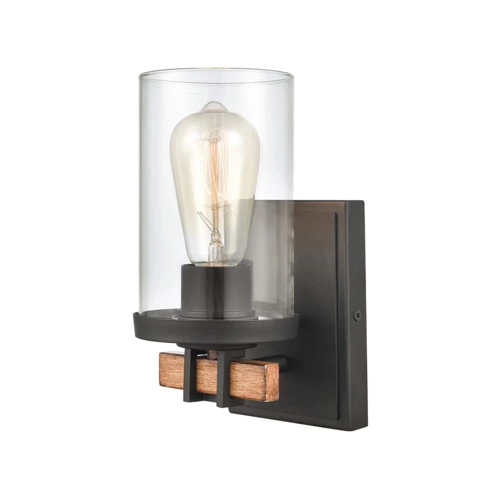 Holdfast 4.25 in. 1-Light Charcoal Vanity Light by Titan Lighting 3 Holdfast 4.25 in. 1-Light Charcoal Vanity Light by Titan Lighting