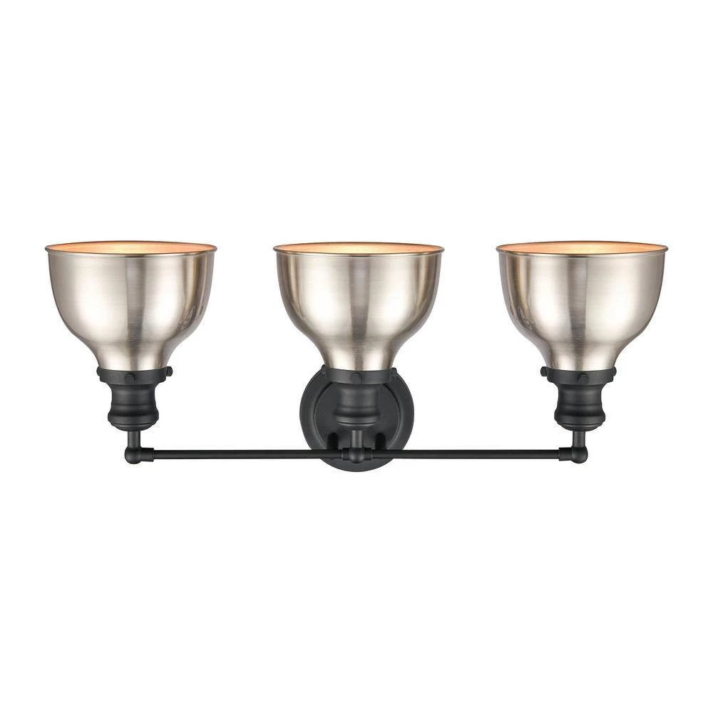 Haralson 24 in. 3-Light Charcoal Vanity Light by Titan Lighting 5 Haralson 24 in. 3-Light Charcoal Vanity Light by Titan Lighting - Image 3