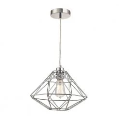 Paradigm 1-Light Chrome Pendant by Titan Lighting