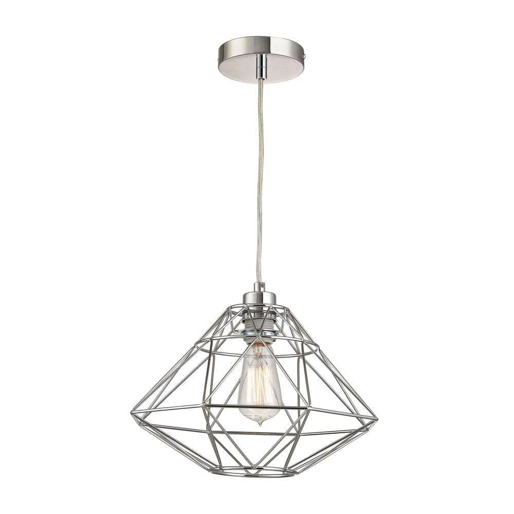 Paradigm 1-Light Chrome Pendant by Titan Lighting 3 Paradigm 1-Light Chrome Pendant by Titan Lighting