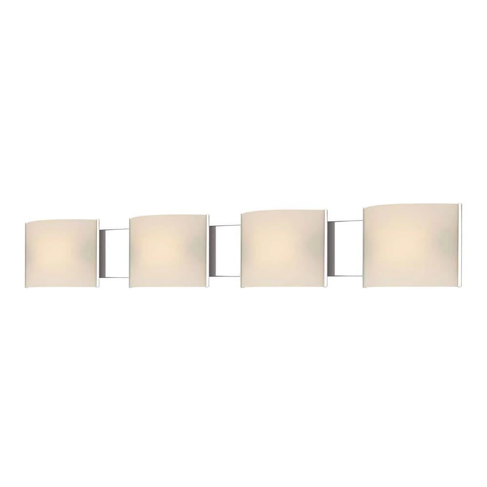 Pannelli 4-Light Chrome Vanity Light with Hand-Moulded White Opal Glass by Titan Lighting 3 Pannelli 4-Light Chrome Vanity Light with Hand-Moulded White Opal Glass by Titan Lighting