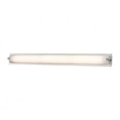 Piper 1-Light Chrome Medium Vanity Light with Frosted Glass by Titan Lighting