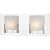 Ophelia 2-Light Chrome and Clear Glass LED Vanity Light by Titan Lighting