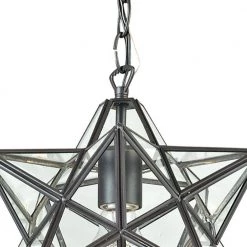 Star 1-Light Clear Glass and Oiled Bronze Pendant Lamp by Titan Lighting -Titan Lighting sale2022 clear oiled bronze titan lighting pendant lights tn 998246 4f 1000