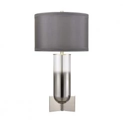 Glass Rocket Table Lamp in Clear and Chrome by Titan Lighting