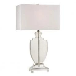 Avonmead 26 in. Clear Solid Crystal Table Lamp by Titan Lighting