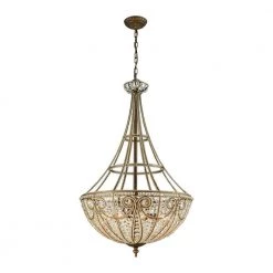 Elizabethan 8-Light Dark Bronze Pendant by Titan Lighting