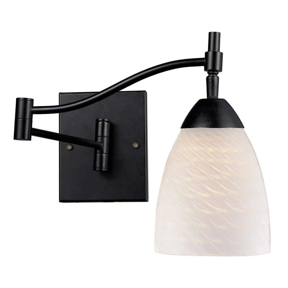 Celina 1-Light Dark Rust Wall-Mount Swingarm Sconce by Titan Lighting 3 Celina 1-Light Dark Rust Wall-Mount Swingarm Sconce by Titan Lighting