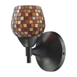 Celina 1-Light Dark Rust Wall Mount Sconce by Titan Lighting