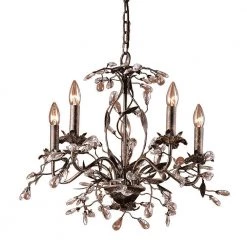 Circeo 5-Light Deep Rust Ceiling Mount Chandelier by Titan Lighting