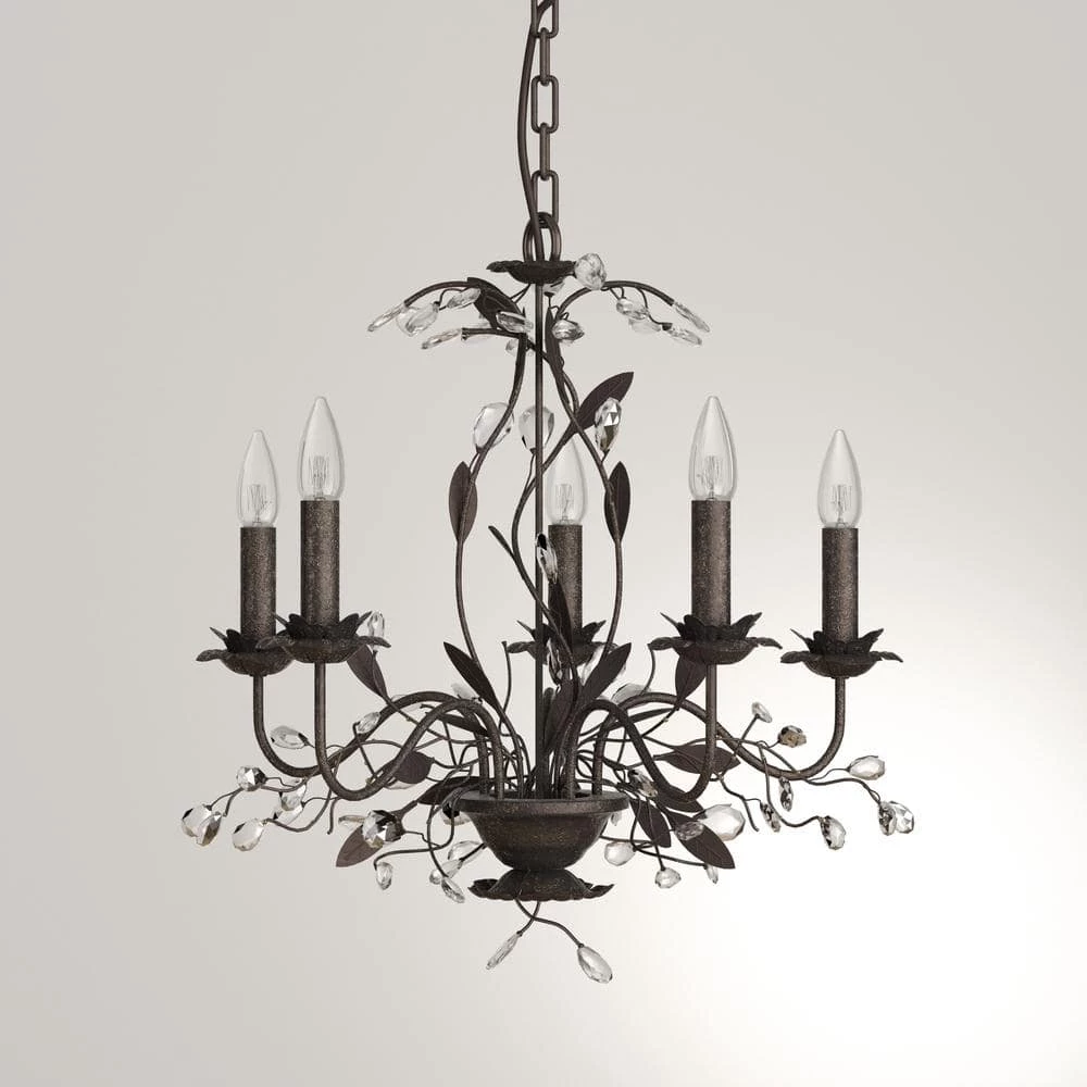 Circeo 5-Light Deep Rust Ceiling Mount Chandelier by Titan Lighting 6 Circeo 5-Light Deep Rust Ceiling Mount Chandelier by Titan Lighting - Image 4