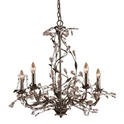 Circeo 5-Light Deep Rust Ceiling Mount Chandelier by Titan Lighting