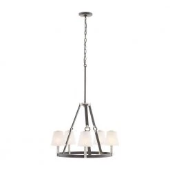 Armstrong Grove 5-Light Espresso Brown Chandelier with Glass Shades by Titan Lighting
