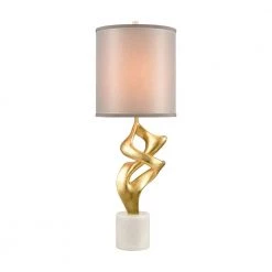 Raelle 34 in. Gold Leaf Table Lamp by Titan Lighting