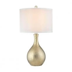 Soleil 22 in. Gold Plate Table Lamp by Titan Lighting