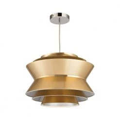 Godnik 1-Light Gold Pendant by Titan Lighting