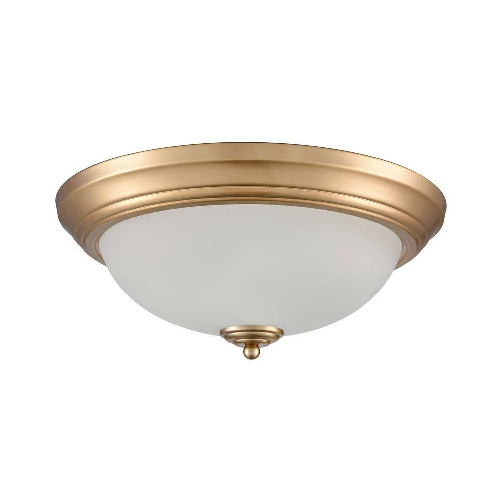 15 in. 3-Light Satin Gold Flush Mount by Titan Lighting 4 15 in. 3-Light Satin Gold Flush Mount by Titan Lighting - Image 2