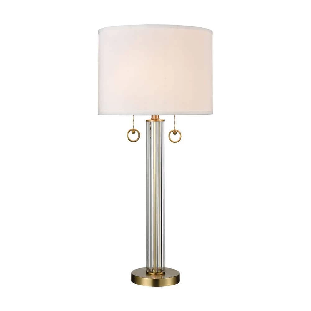 Cannery Row 34 in. Antique Brass Table Lamp by Titan Lighting 3 Cannery Row 34 in. Antique Brass Table Lamp by Titan Lighting