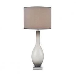 Blanco Table Lamp in Grey Smoked Opal and Chrome by Titan Lighting