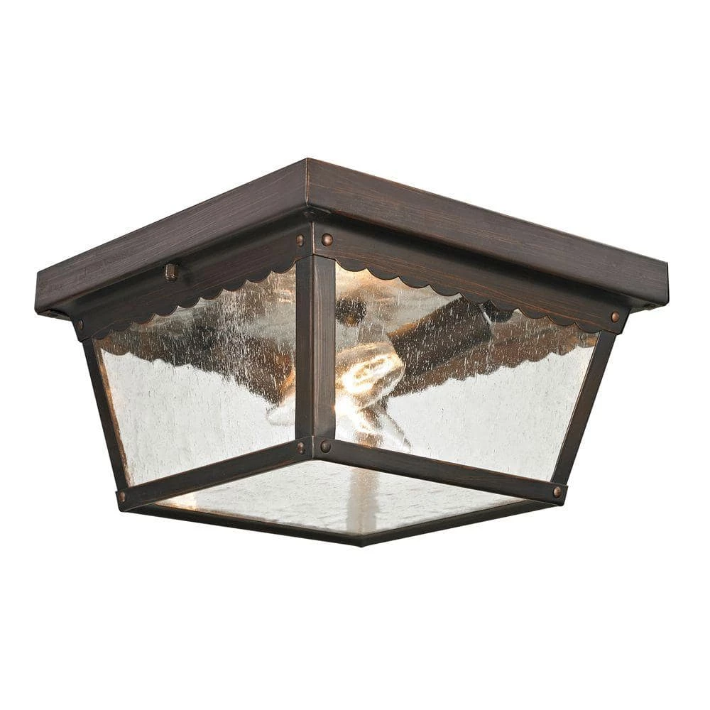 Springfield 2-Light Hazelnut Bronze Outdoor Flushmount by Titan Lighting 3 Springfield 2-Light Hazelnut Bronze Outdoor Flushmount by Titan Lighting