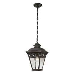 Mendham 1-Light Hazelnut Bronze Outdoor Pendant by Titan Lighting