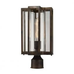 Bianca 1-Light Hazelnut Bronze Outdoor Post Lantern by Titan Lighting