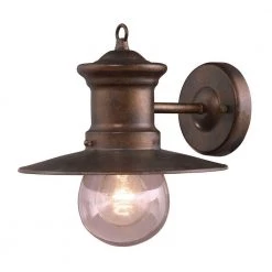 Maritime 1-Light Outdoor Hazelnut Bronze Wall Sconce by Titan Lighting