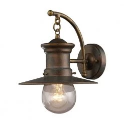 Maritime Wall Mount Outdoor Hazelnut Bronze Sconce by Titan Lighting