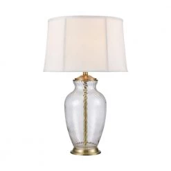 Remmy 28 in. Clear Table Lamp by Titan Lighting