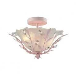 Circeo 2-Light Pink Semi Flush Mount by Titan Lighting