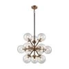 Boudreaux 12-Light Matte Black and Antique Gold Chandelier with Clear Glass Globe Shades by Titan Lighting -Titan Lighting sale2022 matte black antique gold titan lighting chandeliers tn 473402 64 1000