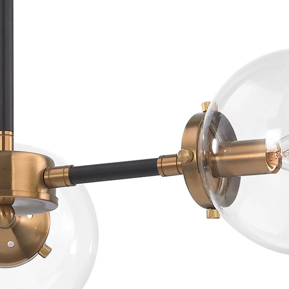 Boudreaux 3-Light Matte Black and Antique Gold Chandelier by Titan Lighting 7 Boudreaux 3-Light Matte Black and Antique Gold Chandelier by Titan Lighting - Image 5