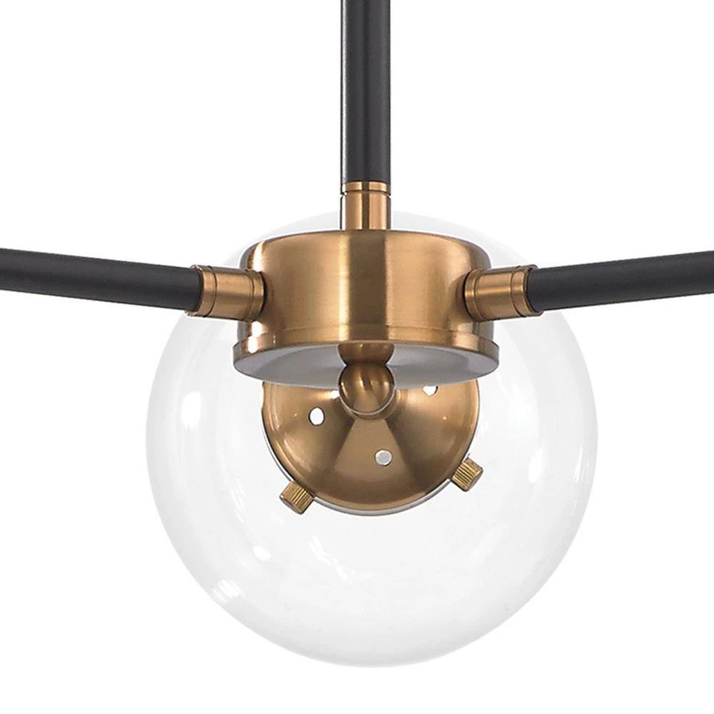 Boudreaux 3-Light Matte Black and Antique Gold Chandelier by Titan Lighting 5 Boudreaux 3-Light Matte Black and Antique Gold Chandelier by Titan Lighting - Image 3
