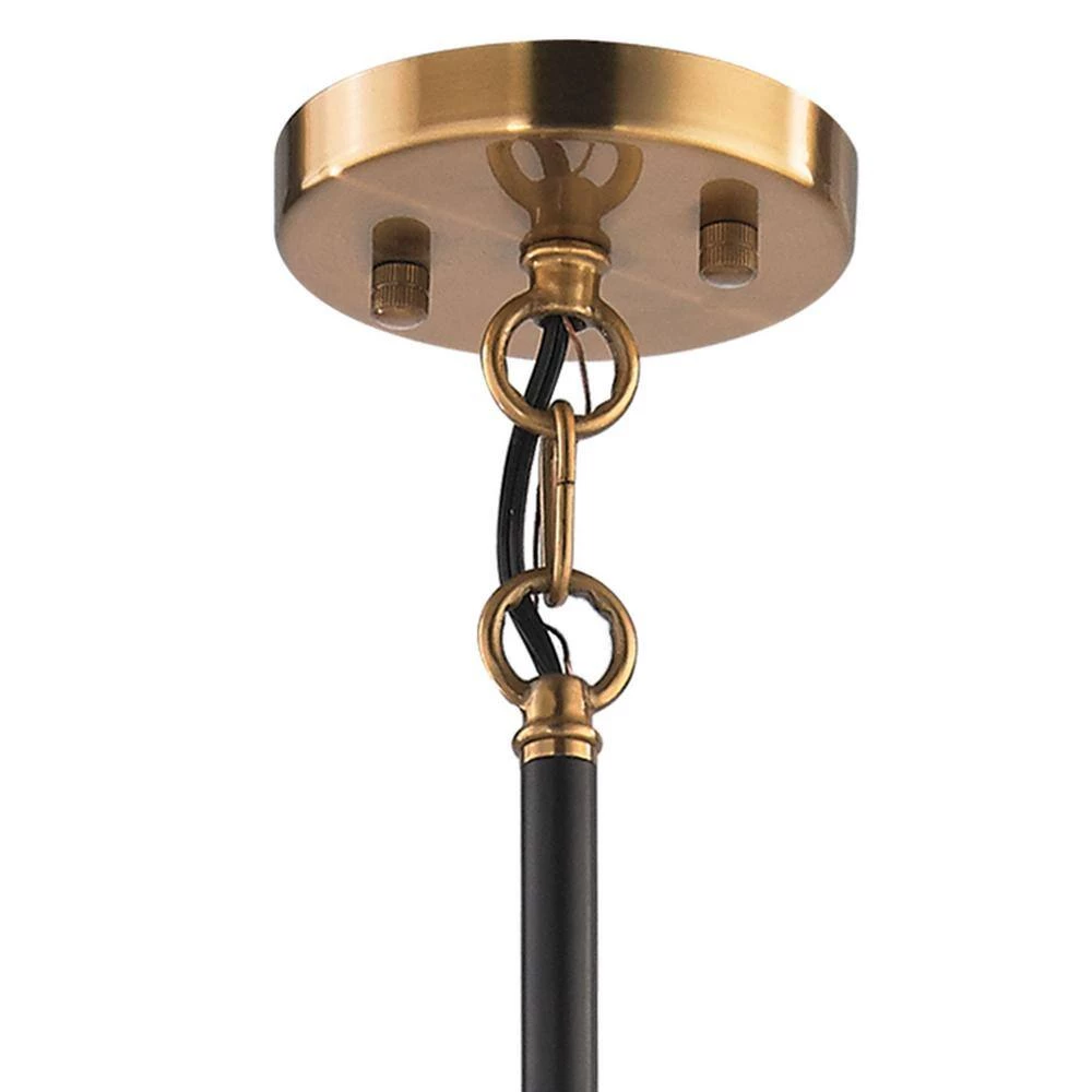 Boudreaux 6-Light Matte Black and Antique Gold Chandelier by Titan Lighting 6 Boudreaux 6-Light Matte Black and Antique Gold Chandelier by Titan Lighting - Image 4