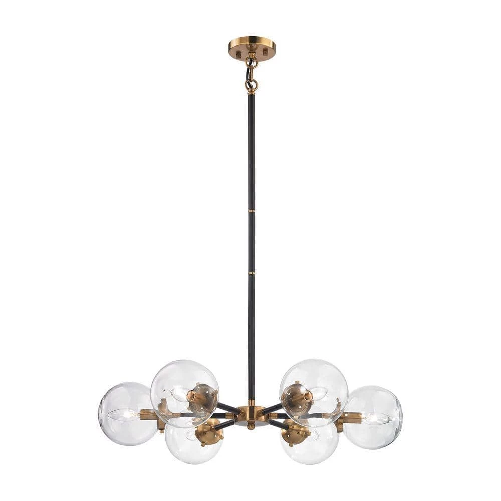 Boudreaux 6-Light Matte Black and Antique Gold Chandelier by Titan Lighting 3 Boudreaux 6-Light Matte Black and Antique Gold Chandelier by Titan Lighting