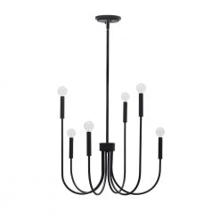 Cary 6-Light Matte Black Chandelier by Titan Lighting 8 Cary 6-Light Matte Black Chandelier by Titan Lighting -Titan Lighting sale2022 matte black titan lighting chandeliers ehd70113dmb 4f 1000