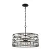 Lineo 6-Light Matte Black Chandelier with Clear Crystal and Metal Shade by Titan Lighting -Titan Lighting sale2022 matte black titan lighting chandeliers tn 473457 64 1000