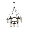 Lakeshore Drive 9-Light Matte Black Chandelier with Glass Shades by Titan Lighting 1 Lakeshore Drive 9-Light Matte Black Chandelier with Glass Shades by Titan Lighting -Titan Lighting sale2022 matte black titan lighting chandeliers tnch 019210616 64 1000