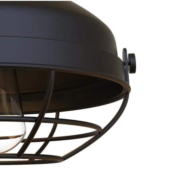 Patterson 8.5 in. 1-Light Matte Black Semi-Flush Mount by Titan Lighting 4 Patterson 8.5 in. 1-Light Matte Black Semi-Flush Mount by Titan Lighting - Image 2