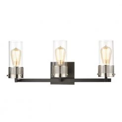 Bergenline 23 in. 3-Light Matte Black Vanity Light by Titan Lighting