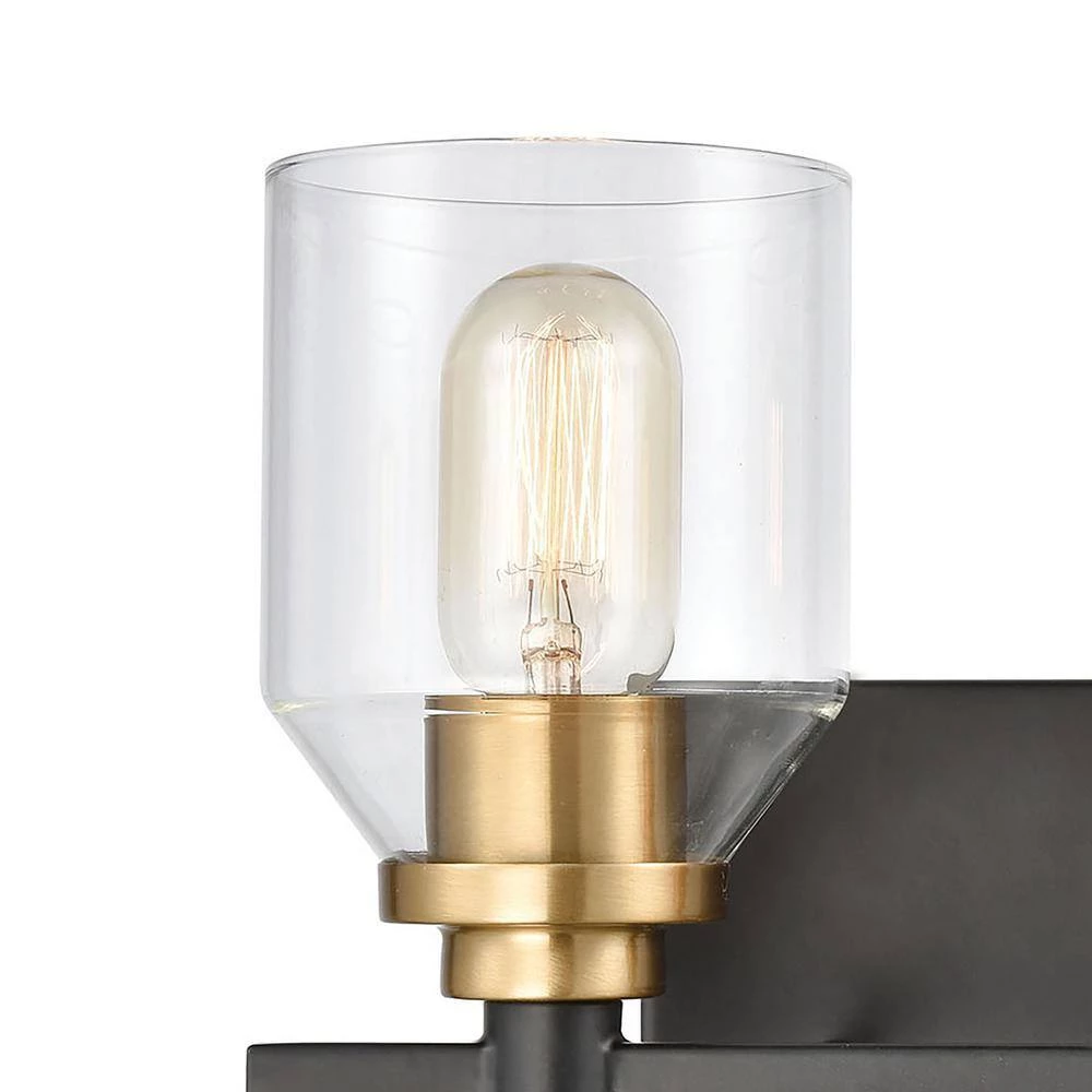 Cambria 13 in. 2-Light Matte Black Vanity Light by Titan Lighting 4 Cambria 13 in. 2-Light Matte Black Vanity Light by Titan Lighting - Image 2